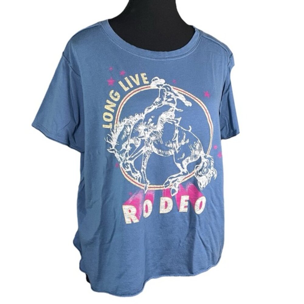 Cruel Girl Western Cowgirl Long Live Rodeo Crop T Stampede Bronco Country Sz XL